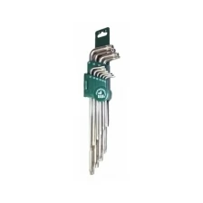 Комплект угловых ключей Torx Extra Long Т9-Т50, 1 S2 материал, 10 предметов H12S110S