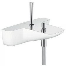 Смеситель для ванны с подключением душа hansgrohe Pura Vida 15472400 хром/белый