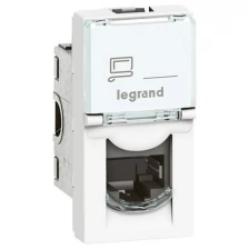 Модуль розетки компьютерной LEGRAND 76562 RJ-45, кат. 6, FTP, 1М, белый, Mosaic